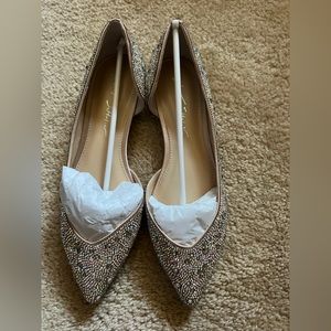 NEW!!! Betsy Johnson Reece Flat - Champagne size 8.5